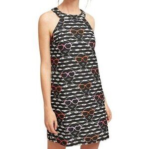 NWT Anthropologie Hutch Black Sunglasses Woman Sheath Dress Women's Size Medium
